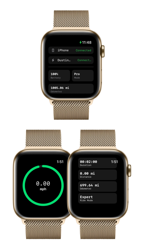 Ride viewing in realtime on Apple Watch